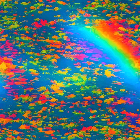 Rainbow on the Sky Painting · Creative Fabrica