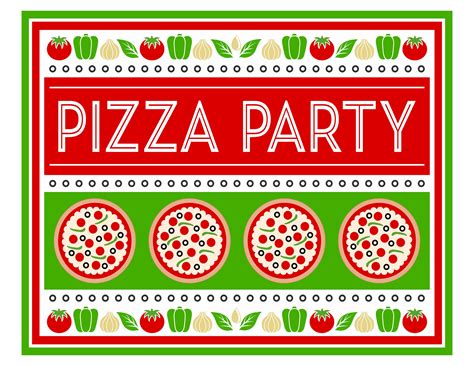 Printable Pizza Party Invitations - Printable Word Searches