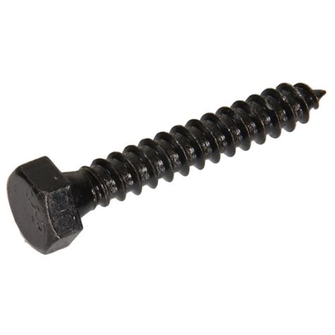 Hillman 5/16-in x 2-in Black Coated Hex-Head Interior Lag Screws (12-Count) at Lowes.com