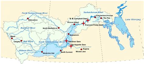 Saskatchewan River Map