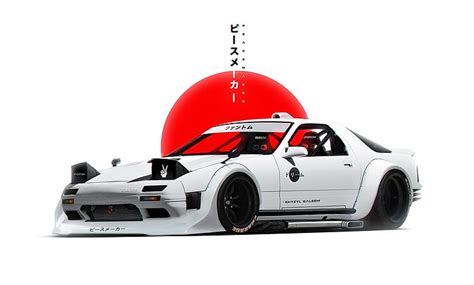 HD wallpaper: JDM, car, simple background, Mazda RX-7, render, white, Japan | Wallpaper Flare