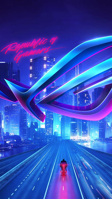 Asus Wallpaper 3440X1440 - 4k Asus Gamers Republic Wallpapers Rog Neon Gaming Biker Iphone ...