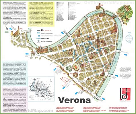 Verona sightseeing map