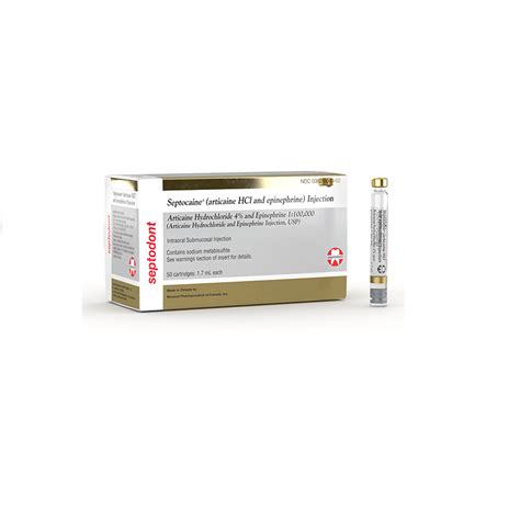 Septocaine [GOLD] RED 4% Articaine 1:100,000 EPI – STAR DENTAL SUPPLY