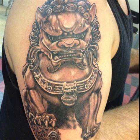 Japanese fu dog by rickypadillatattoos on Backspaces | Foo dog tattoo, Foo dog tattoo meaning ...