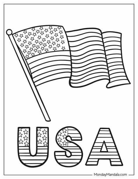 Free American Flag Coloring Pages