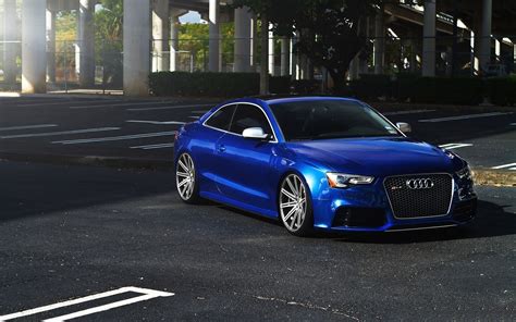 Audi, Blue, Audi RS5, Rims, Stance Wallpapers HD / Desktop and Mobile Backgrounds