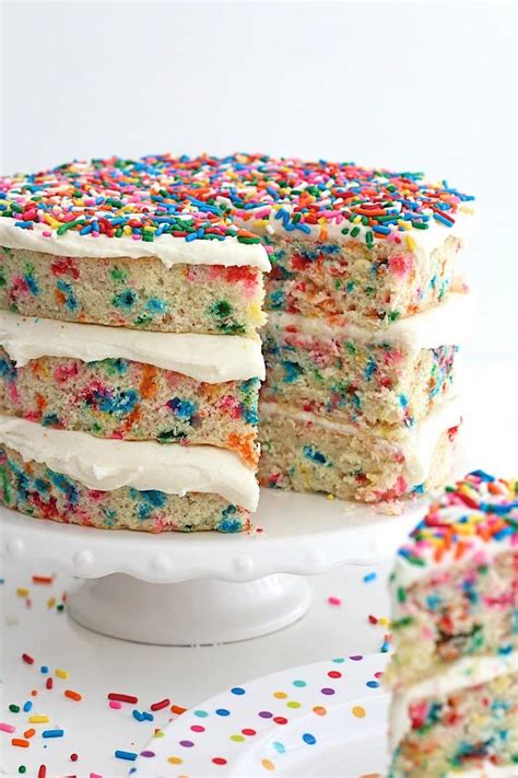 Naked Confetti Cake | The BakerMama