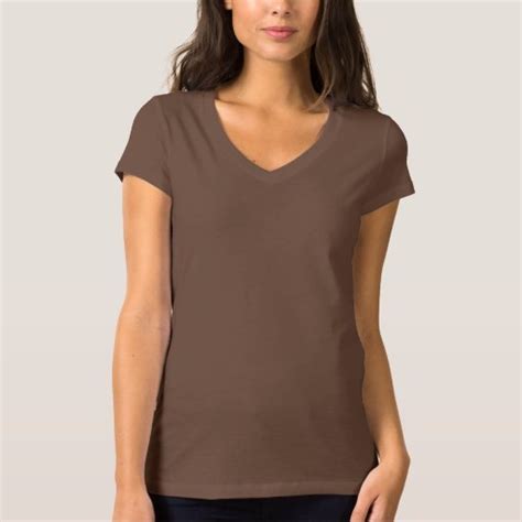 Plain chocolate brown t-shirt for women, ladies | Zazzle