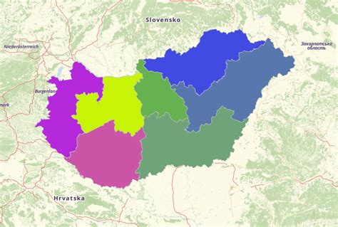 Map Territories for Hungary