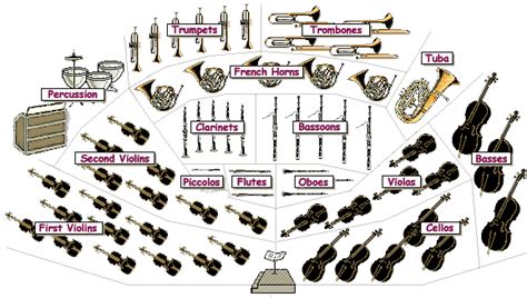 Is there any specific reason to why are the instruments placed as they are in an orchestra ...