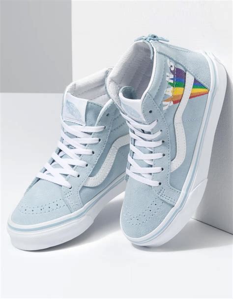 VANS Rainbow Vans Sk8-Hi Juniors Zip Shoes - BLUE | Tillys