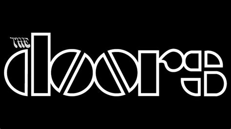 THE DOORS LOGO Rock Band Black Digital Art by Music N Film Prints