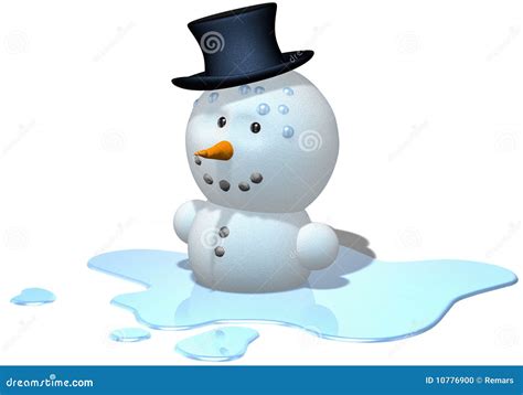 Melting Snowman Stock Photo - Image: 10776900