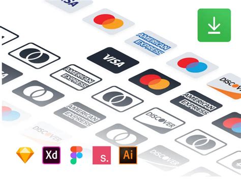 Payment Methods Logos - Free Sketch Resource | Sketch Elements