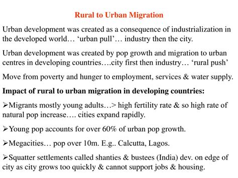 PPT - Rural to Urban Migration PowerPoint Presentation, free download - ID:3274972