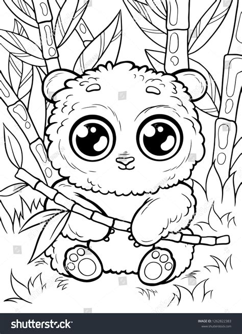 Vector Coloring Page Children Cute Animals: เวกเตอร์สต็อก (ปลอดค่า ...