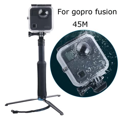 45M GO PRO Underwater Waterproof Case for GoPro Fusion Camera Diving Housing Mount for GoPro ...