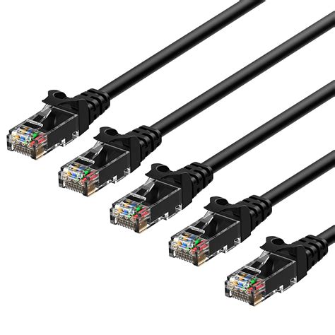 Ethernet Cable, Rankie 5-Pack RJ45 Cat 6 Ethernet Patch LAN Network ...