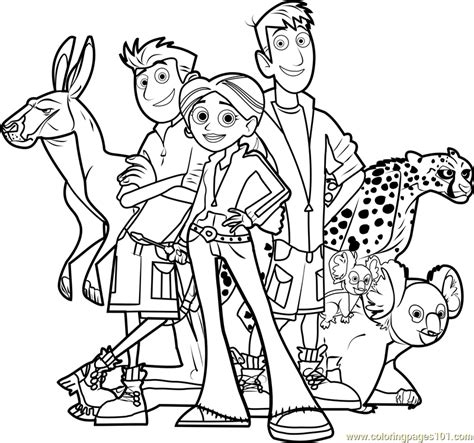 Wild Kratts Team Coloring Page - Free Wild Kratts Coloring Pages ...