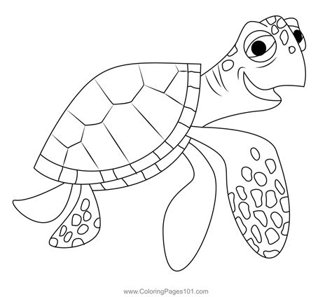 Crush The Turtle Coloring Page for Kids - Free Finding Nemo Printable ...