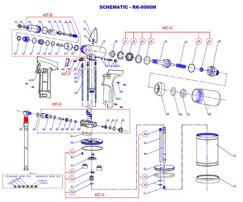 Rivet King 8000M Spare Parts Schematic - Rivet King Rivet Tool Repair ...