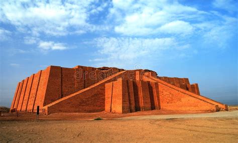 Restored Ziggurat in Ancient Ur, Sumerian Temple, Iraq Stock Image - Image of monument, iraq ...