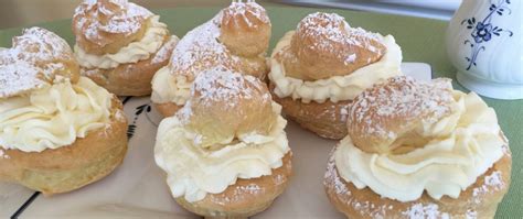 Classic German Cream Puffs Recipe | Windbeutel | Pastry filled with Whipped Cream