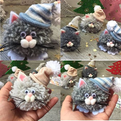 CreativeMamy - EASY PONPON CAT diy Anteprima NATALE | Facebook | Örgü ...