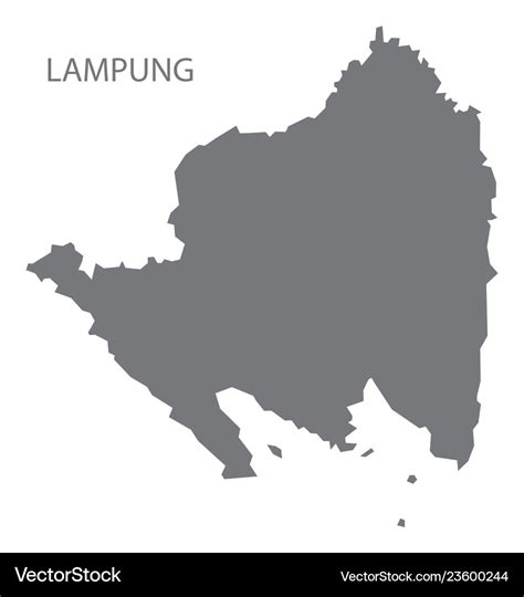 Lampung indonesia map grey Royalty Free Vector Image