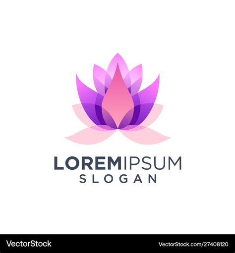 Awesome lotus flower logo design inspiration Vector Image