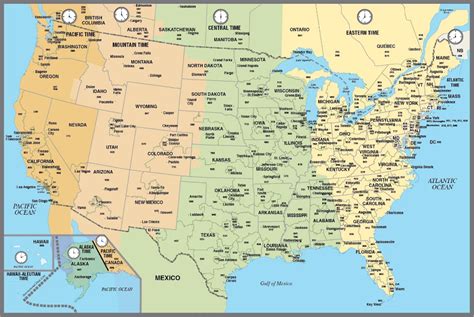 Us Political Map With Time Zones