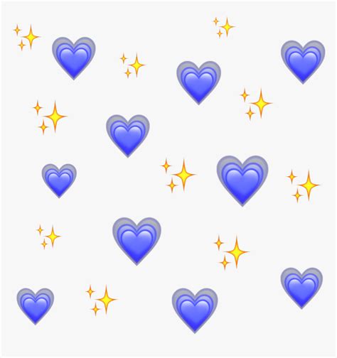 Blue Heart Emoji Background, HD Png Download - kindpng