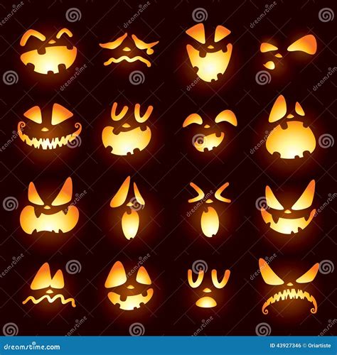 Jack O Lantern Faces Stock Vector - Image: 43927346