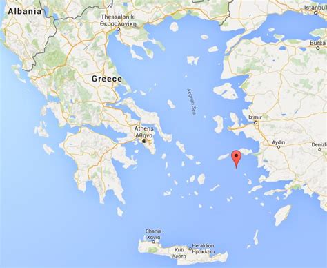 Where is Patmos on map Greece