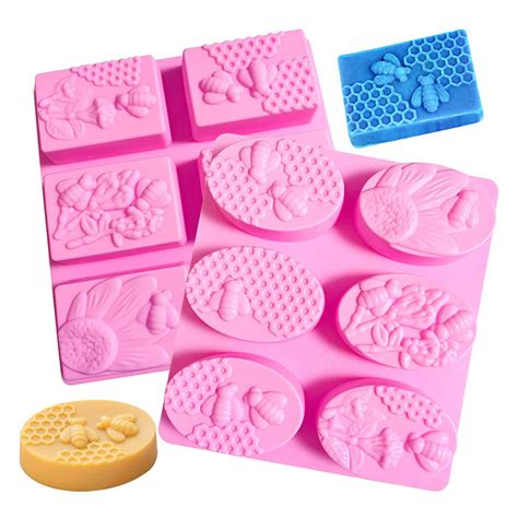 3D BEE HONEYCOMB Soap Silicone Moulds DIY Craft Cake Resin Mold Party ...