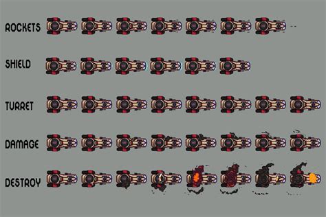 Free Spaceship Pixel Art Sprite Sheets - CraftPix.net