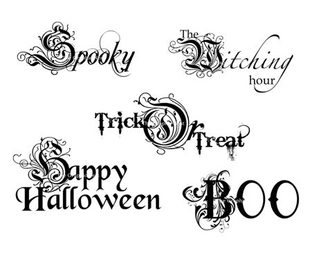 Halloween Word Art. Digital Files - Etsy