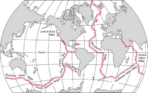 Map of the Mid-Ocean Ridges