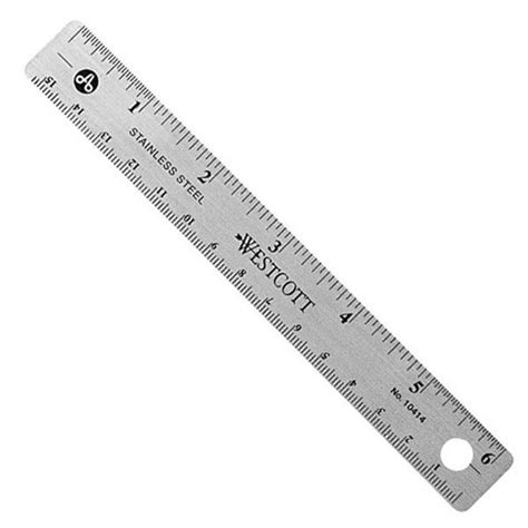 Westcott 6" Stainless Steel Ruler | University of Alberta Bookstore