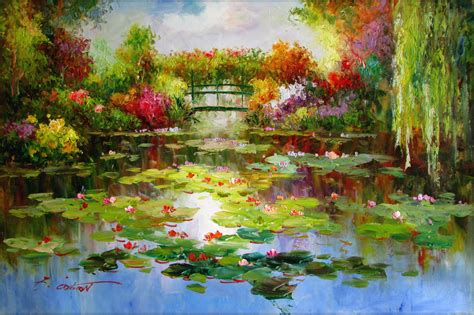 Claude Monet Garden At Giverny Painting | Fasci Garden