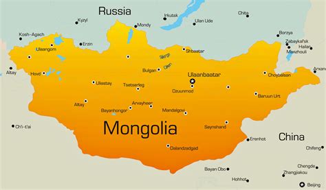 Political Map Of Mongolia