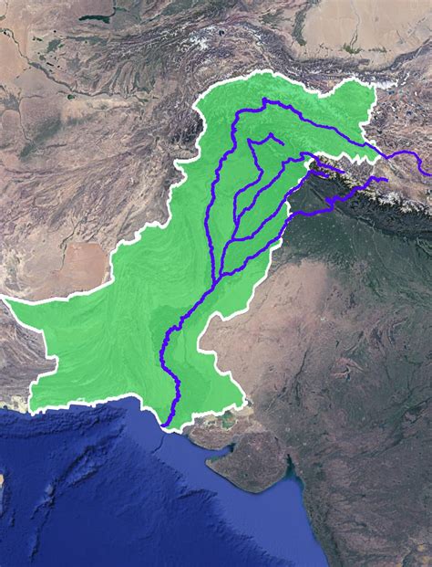 Cool map of Pakistan + Indus basin and the Himalayan origin of the big 5 rivers : r/pakistan