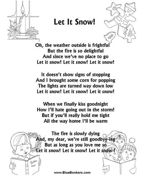 Christmas Carol Song Lyrics Printable