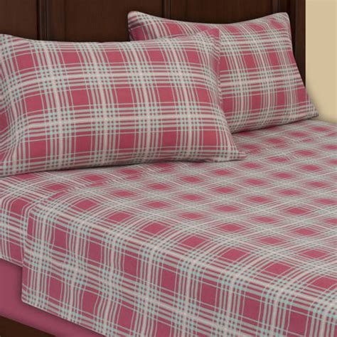 Mainstays Ms Flannel Sheet Set Pink Plum Plaid - Walmart.com - Walmart.com