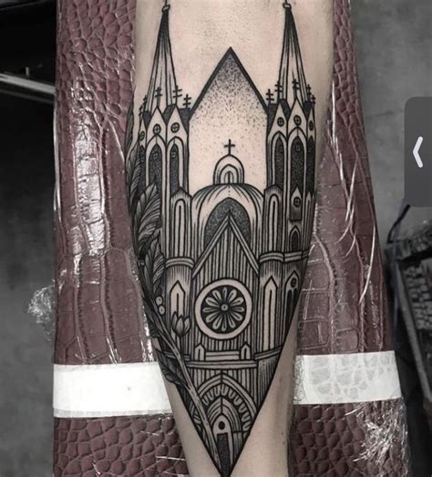 Cathedral tattoo | Wicked tattoos, Cathedral tattoo, Church tattoo