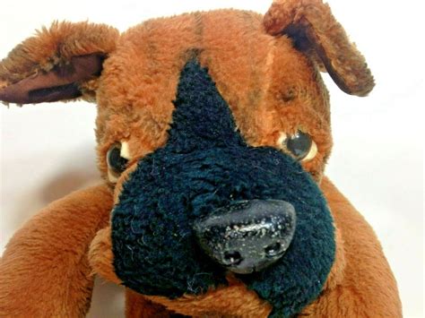 RARE Vintage Boxer Plush Dog Big Jumbo Brown Stuffed Animal 2 - Etsy