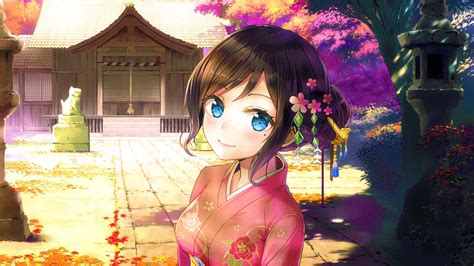 Anime Girl Kimono WQHD 1440P Wallpaper - Pixelz.cc