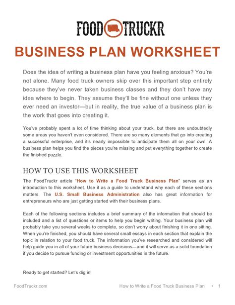 29 Proven Food Truck Business Plans (PDF, Word) - TemplateArchive