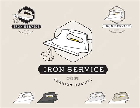 Premium Vector | Simple flat black and steam iron cleaning service logotype